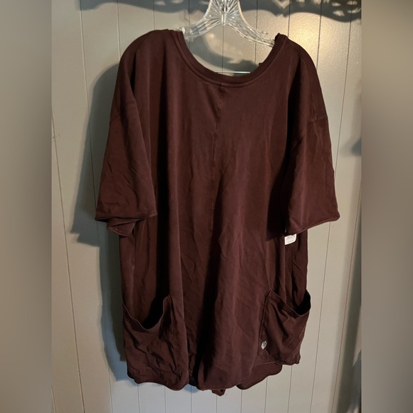 FP movement hot shot short romper -espresso NWT - Picture 5 of 5